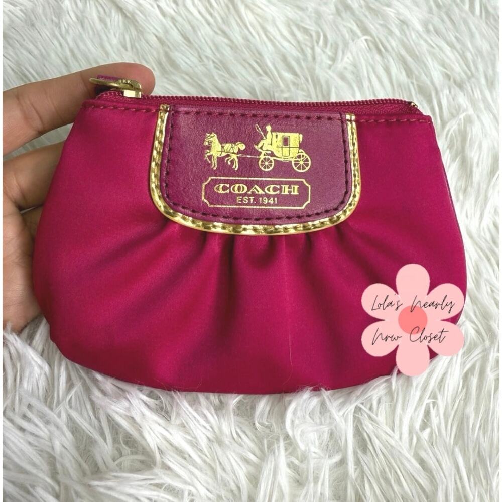 COACH Amanda Satin Mini Skinny Coin Purse
